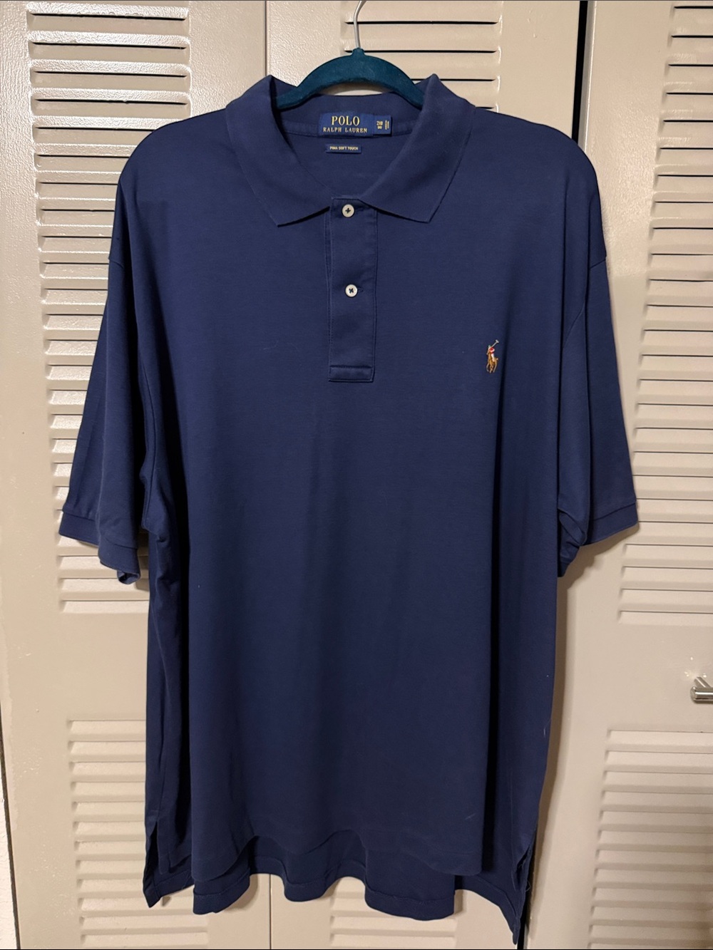 POLO RALPH LAUREN SHORT SLEEVE CLASSIC FIT SOFT TOUCH PIMA COTTON POLO SHIRT 2XB